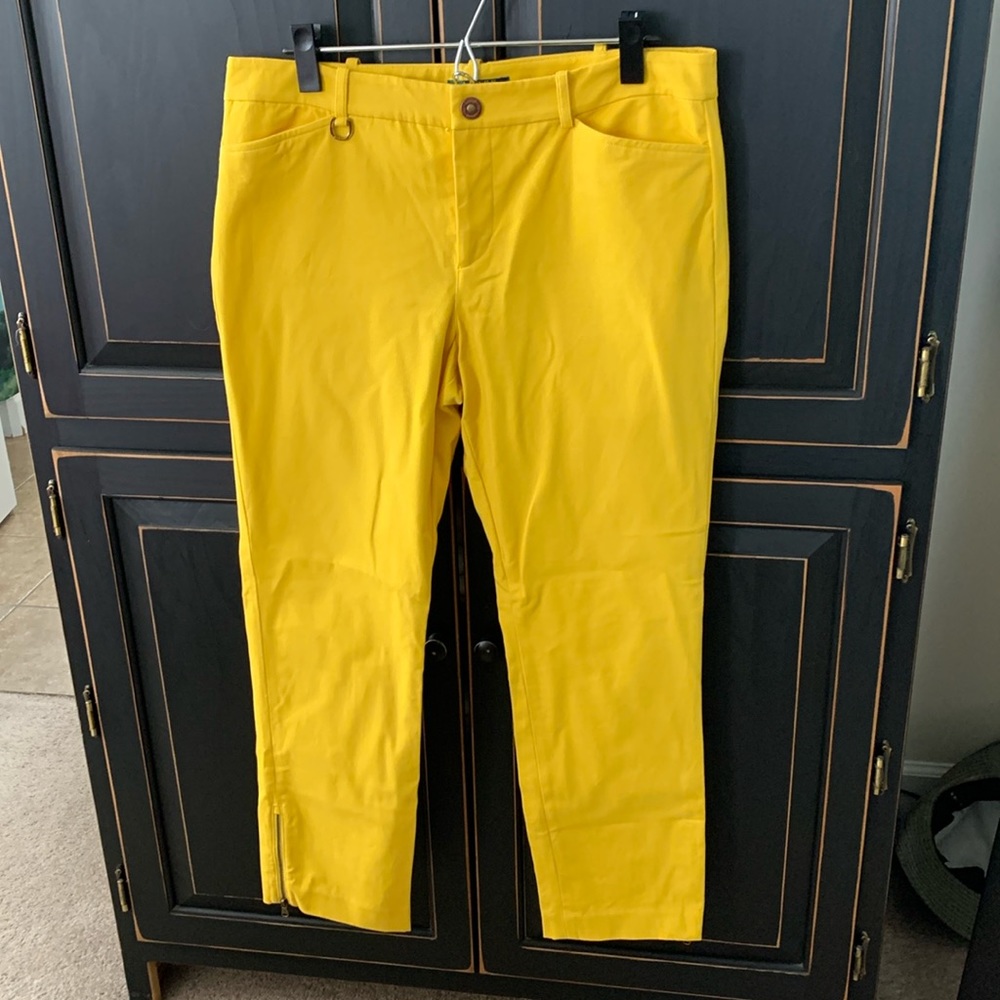 Ralph Lauren Bright Yellow Straight Leg Pants